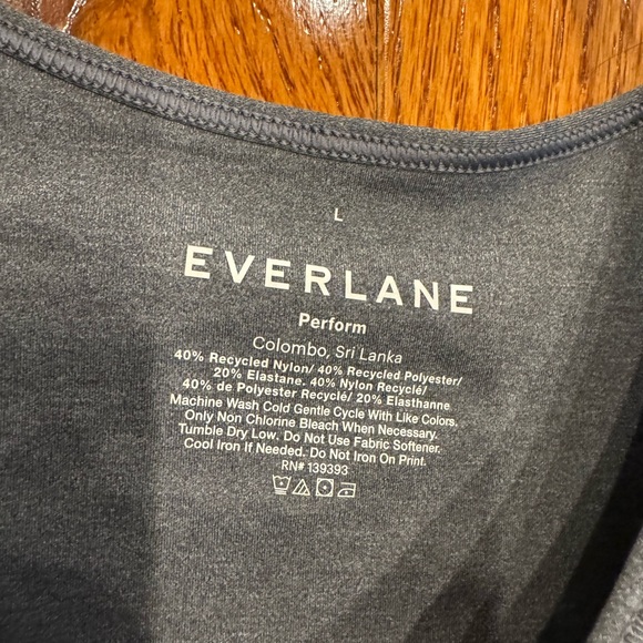 Everlane The Perform Tank Top Heathered Charcoal Large - Picture 4 of 4